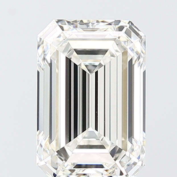 3.07 Carat Emerald Shaped, Ideal Cut, F Color, VVS2 Clarity, IGI Certified Lab Grown Diamond