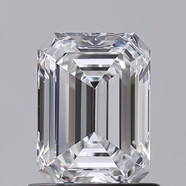 1.02 Carat Emerald Shaped, Ideal Cut, D Color, VVS2 Clarity, IGI Certified Lab Grown Diamond