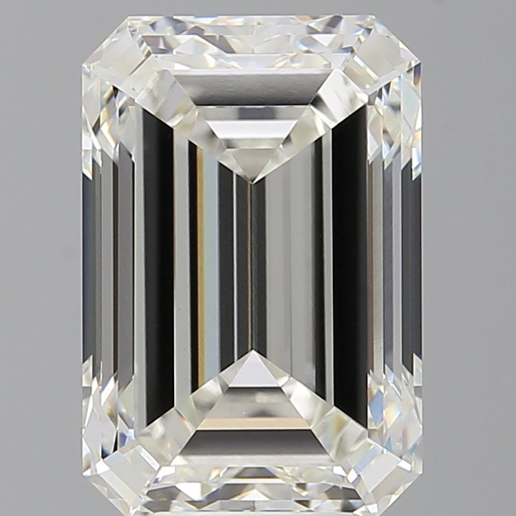 6.57 Carat Emerald Shaped, Ideal Cut, G Color, VVS2 Clarity, IGI Certified Lab Grown Diamond