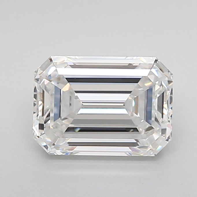 1.72 Carat Emerald Shaped, Ideal Cut, D Color, VS1 Clarity, IGI Certified Lab Grown Diamond