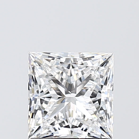 1.52 Carat Princess Shaped, Ideal Cut, E Color, VVS2 Clarity, IGI Certified Lab Grown Diamond