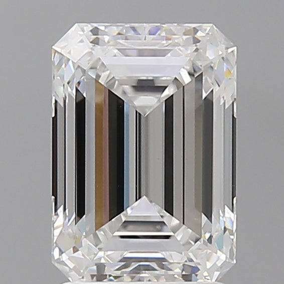 2.50 Carat Emerald Shaped, Ideal Cut, D Color, VVS2 Clarity, IGI Certified Lab Grown Diamond