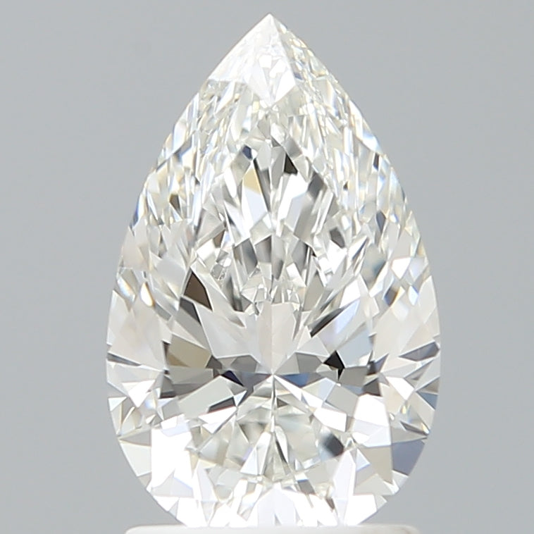 1.70 Carat Pear Shaped, Ideal Cut, E Color, VVS2 Clarity, IGI Certified Lab Grown Diamond