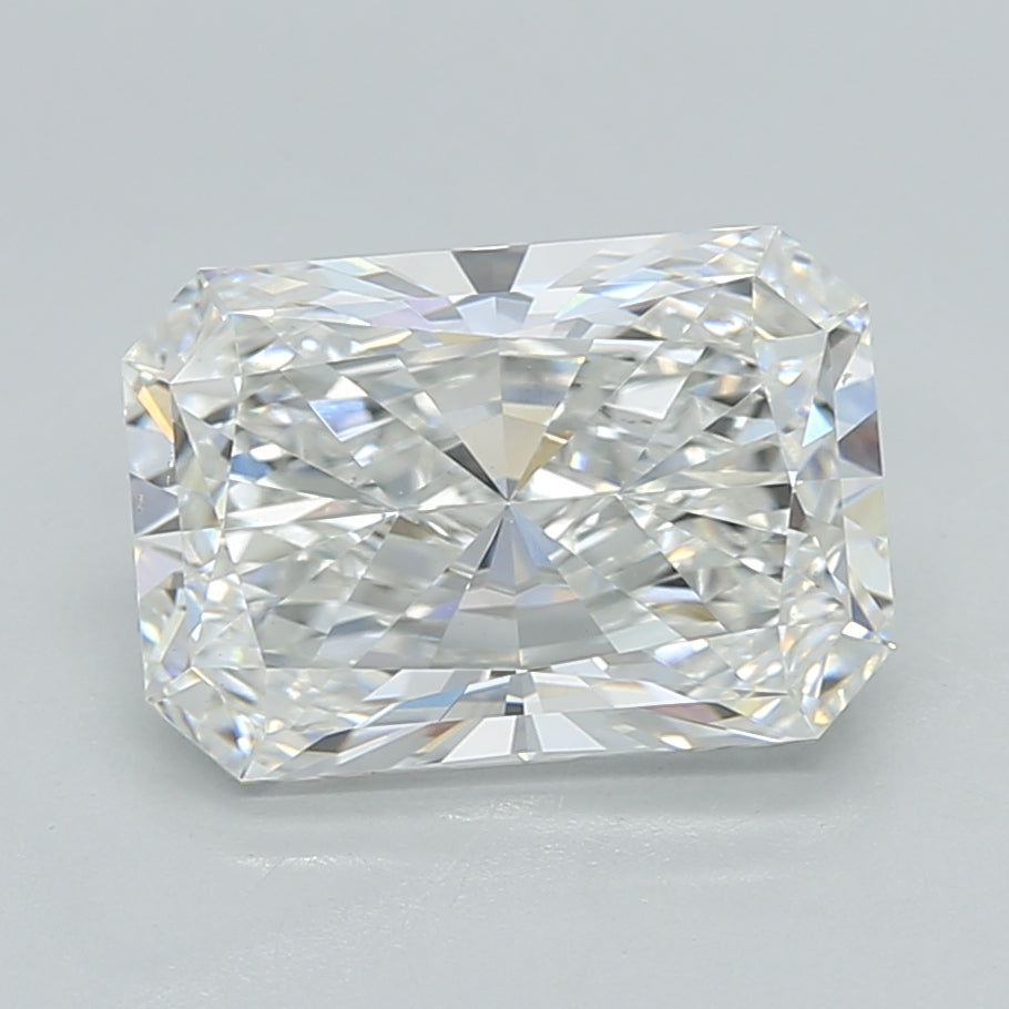 3.03 Carat Radiant Shaped, Ideal Cut, E Color, VVS2 Clarity, IGI Certified Lab Grown Diamond
