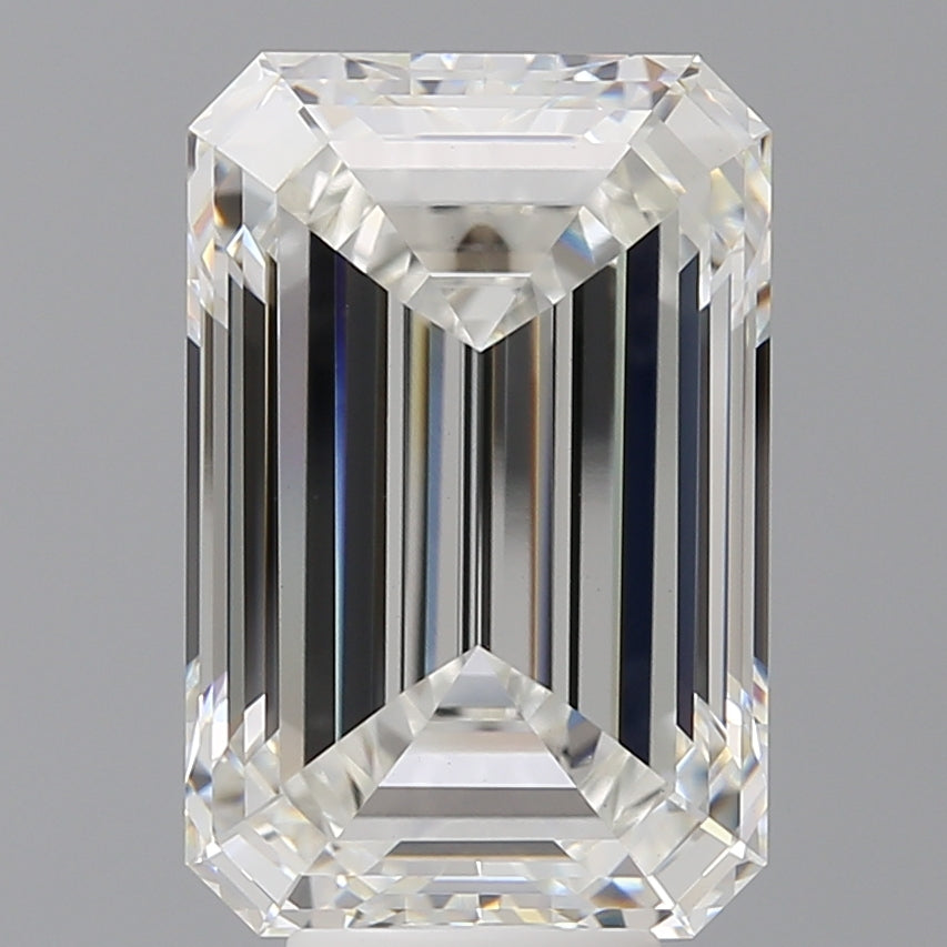 8.09 Carat Emerald Shaped, Ideal Cut, F Color, VVS2 Clarity, IGI Certified Lab Grown Diamond