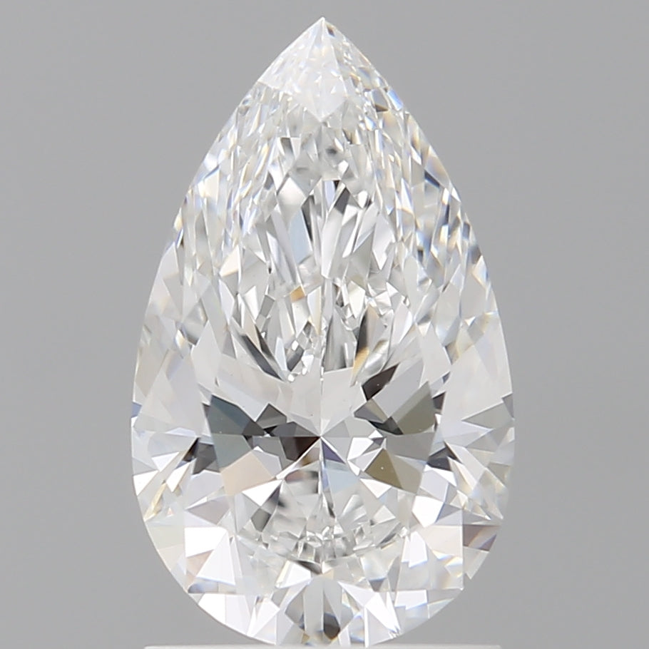 1.59 Carat Pear Shaped, Ideal Cut, E Color, VVS2 Clarity, IGI Certified Lab Grown Diamond