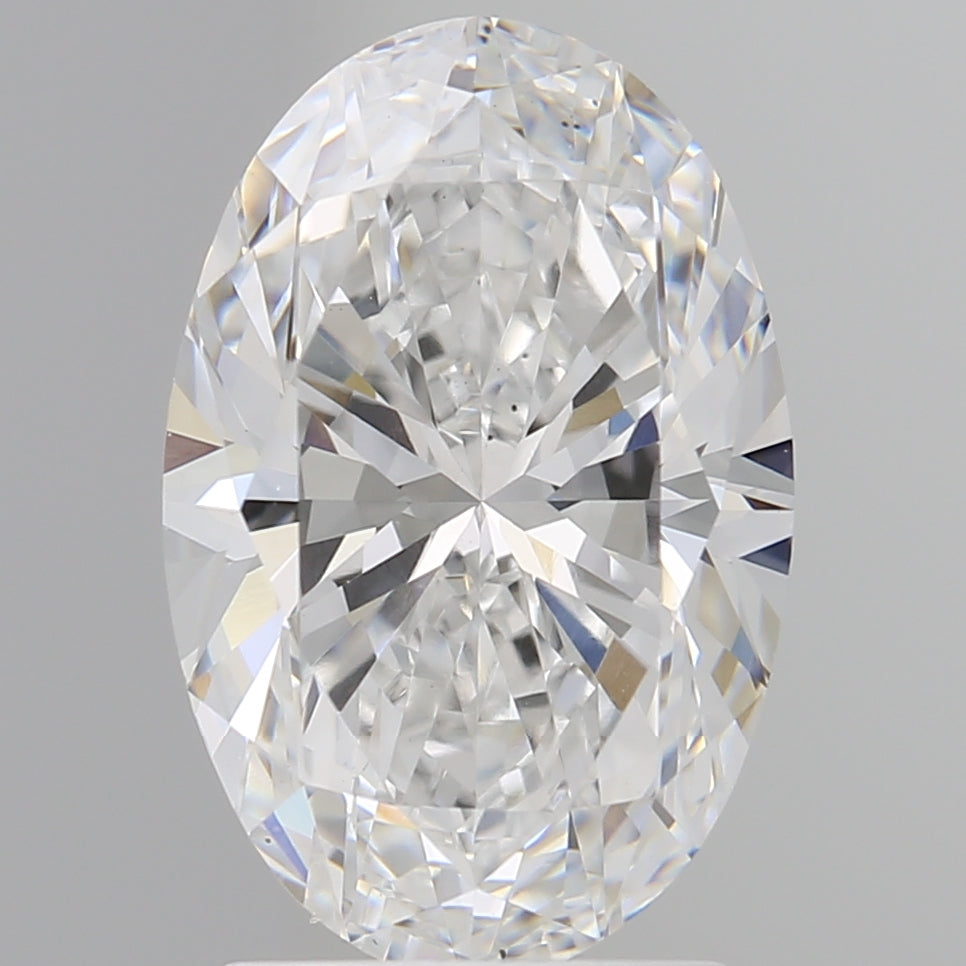 2.59 Carat Oval Shaped, Excellent Cut, D Color, VS2 Clarity, IGI Certified Lab Grown Diamond