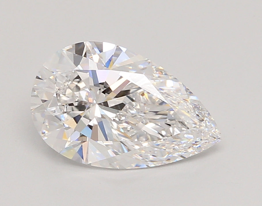 2.05 Carat Pear Shaped, Ideal Cut, D Color, VVS2 Clarity, IGI Certified Lab Grown Diamond