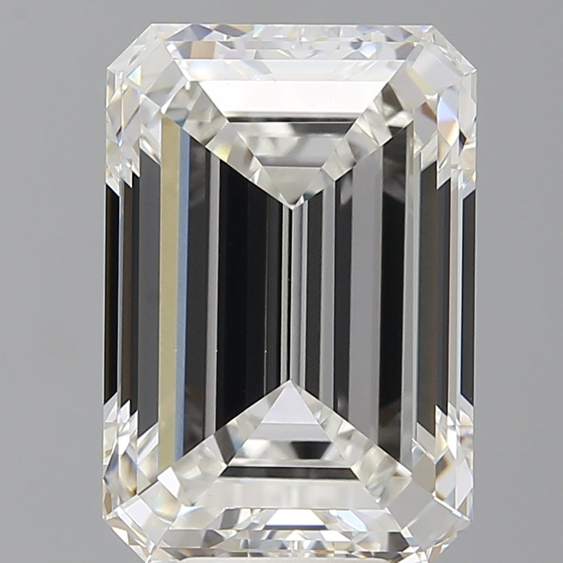 8.01 Carat Emerald Shaped, Excellent Cut, F Color, VVS2 Clarity, IGI Certified Lab Grown Diamond