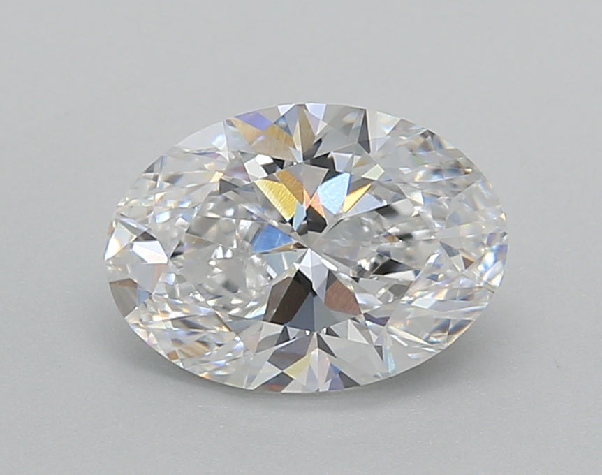 1.50 Carat Oval Shaped, Excellent Cut, D Color, VVS2 Clarity, IGI Certified Lab Grown Diamond
