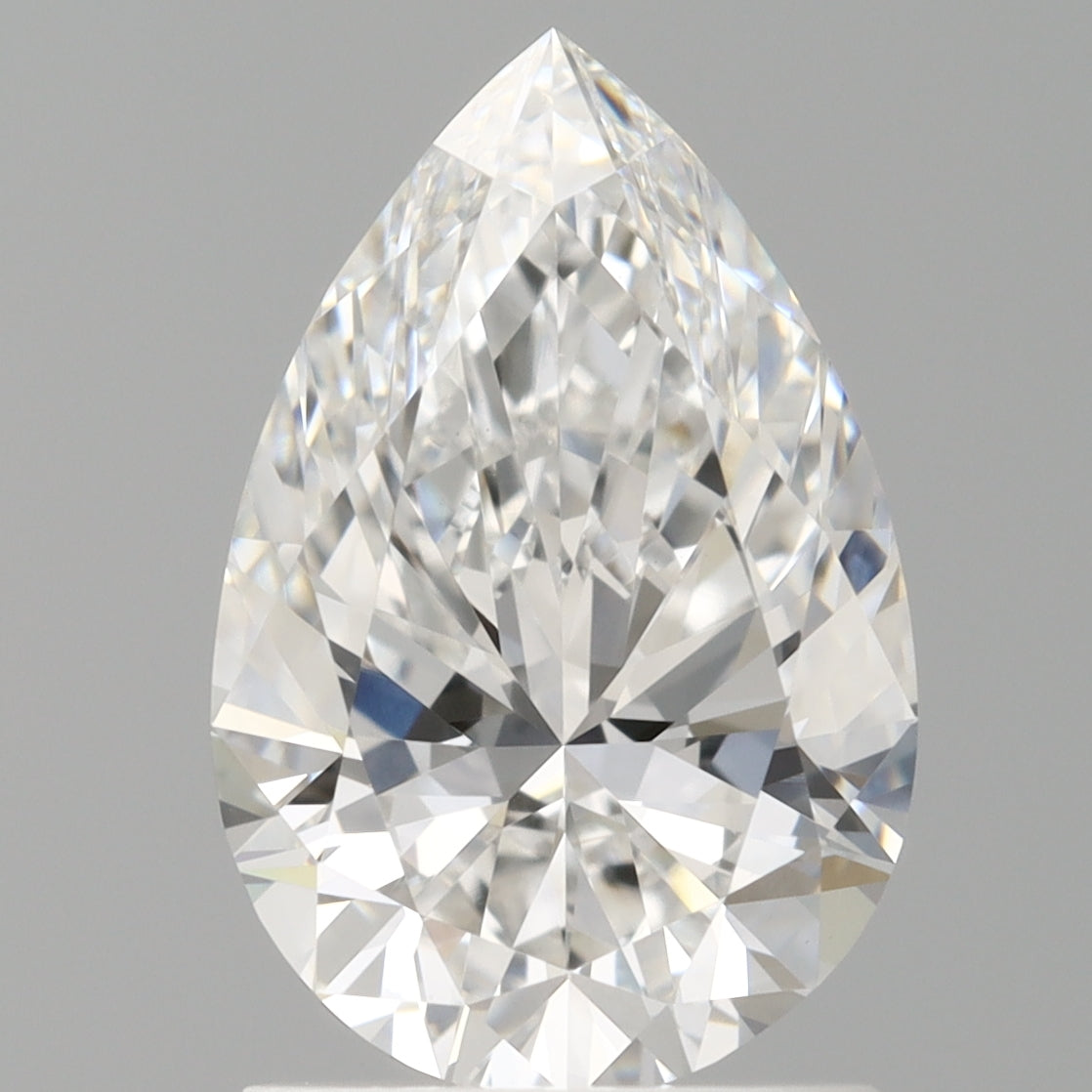 1.53 Carat Pear Shaped, Ideal Cut, E Color, VVS2 Clarity, IGI Certified Lab Grown Diamond
