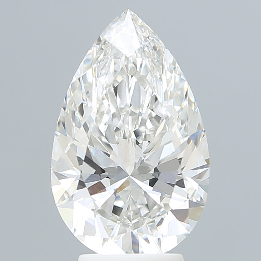 4.25 Carat Pear Shaped, Ideal Cut, F Color, VVS2 Clarity, IGI Certified Lab Grown Diamond
