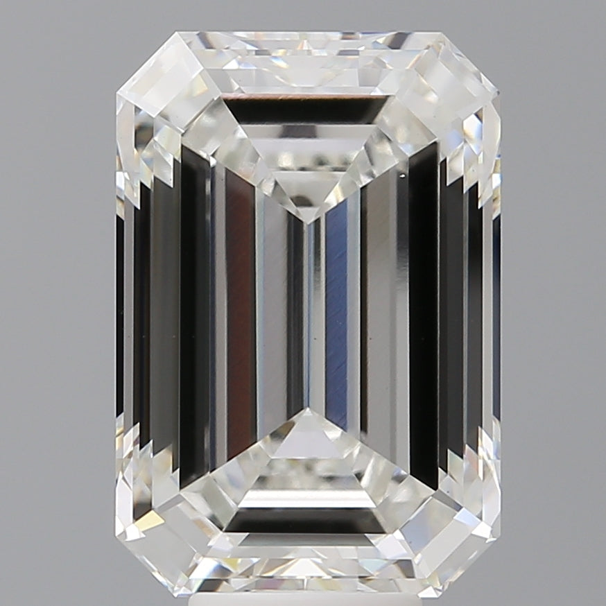 9.09 Carat Emerald Shaped, Ideal Cut, F Color, VS1 Clarity, IGI Certified Lab Grown Diamond