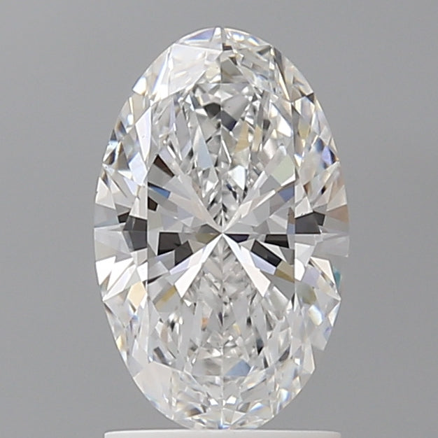 1.58 Carat Oval Shaped, Ideal Cut, D Color, VS1 Clarity, IGI Certified Lab Grown Diamond