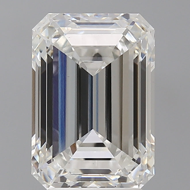 4.09 Carat Emerald Shaped, Ideal Cut, F Color, VS1 Clarity, IGI Certified Lab Grown Diamond