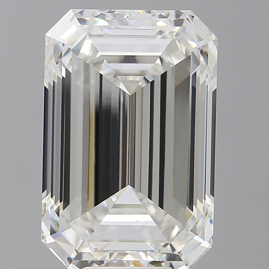 10.58 Carat Emerald Shaped, Ideal Cut, F Color, VVS2 Clarity, IGI Certified Lab Grown Diamond