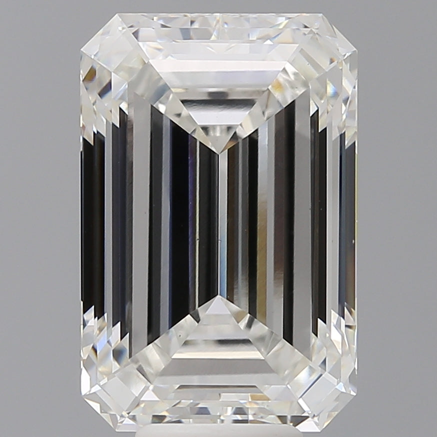 9.09 Carat Emerald Shaped, Ideal Cut, F Color, VS1 Clarity, IGI Certified Lab Grown Diamond