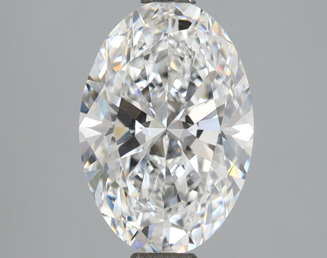 2.57 Carat Oval Shaped, Ideal Cut, D Color, VVS2 Clarity, IGI Certified Lab Grown Diamond