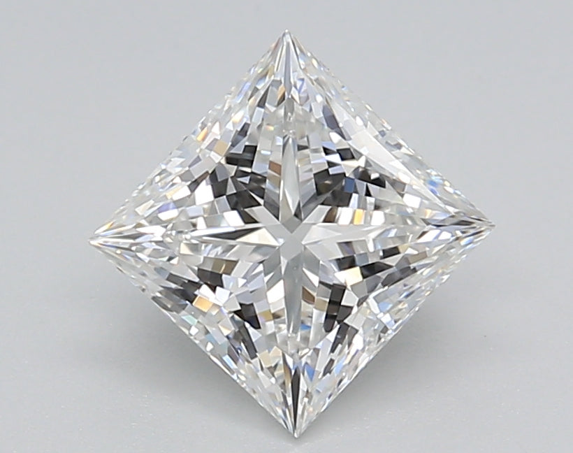 1.51 Carat Princess Shaped, Ideal Cut, E Color, VS1 Clarity, GIA Certified Lab Grown Diamond