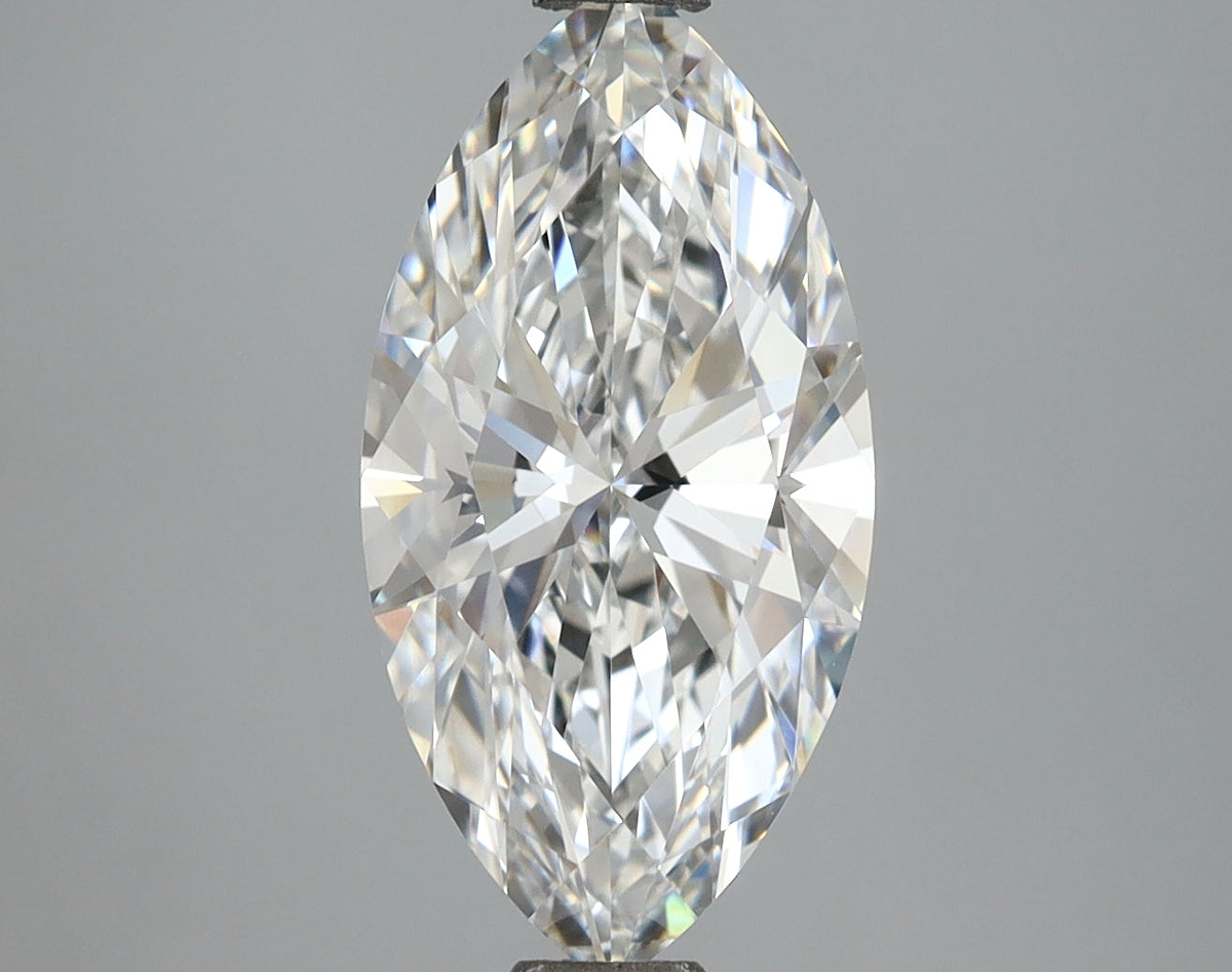 3.06 Carat Marquise Shaped, Ideal Cut, F Color, VVS2 Clarity, IGI Certified Lab Grown Diamond