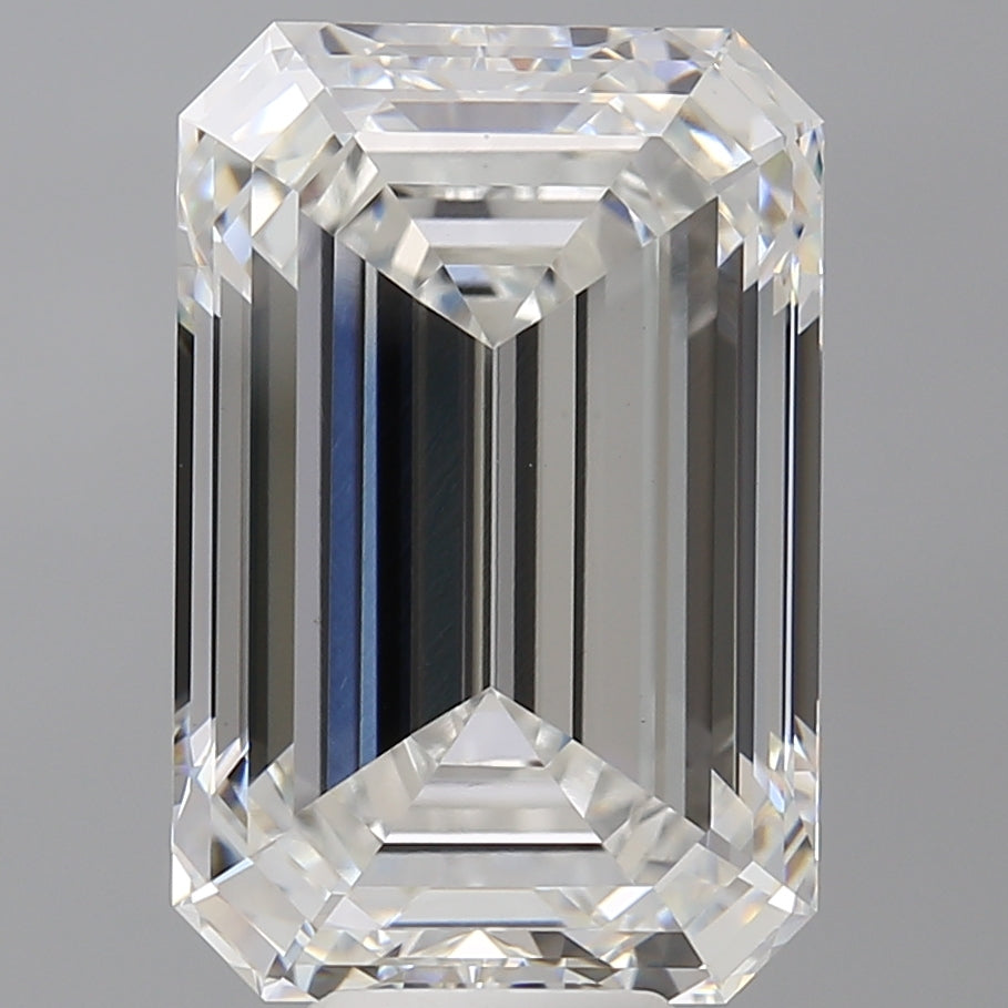 10.59 Carat Emerald Shaped, Ideal Cut, F Color, VVS2 Clarity, IGI Certified Lab Grown Diamond