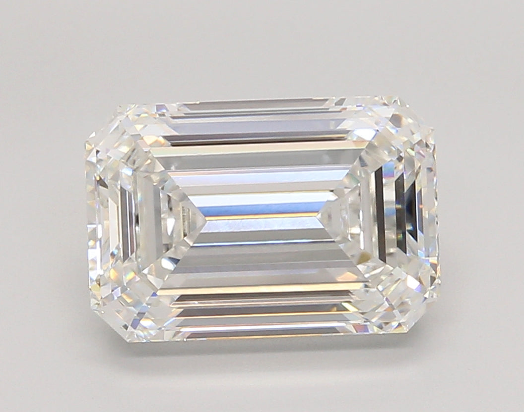 5.05 Carat Emerald Shaped, Ideal Cut, E Color, VVS2 Clarity, IGI Certified Lab Grown Diamond