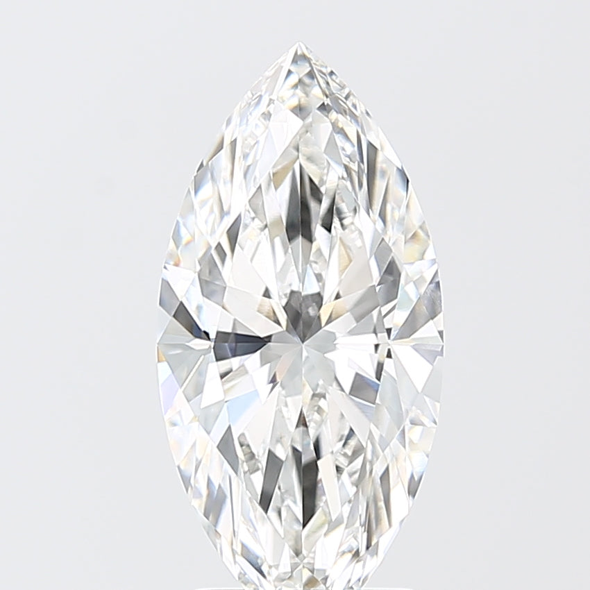 3.02 Carat Marquise Shaped, Ideal Cut, F Color, VVS2 Clarity, IGI Certified Lab Grown Diamond