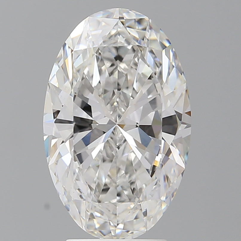 4.05 Carat Oval Shaped, Ideal Cut, F Color, VVS2 Clarity, IGI Certified Lab Grown Diamond