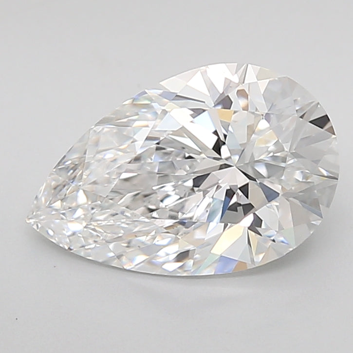 2.02 Carat Pear Shaped, Ideal Cut, D Color, VS1 Clarity, IGI Certified Lab Grown Diamond