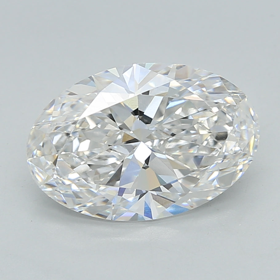 2.76 Carat Oval Shaped, Ideal Cut, E Color, VVS2 Clarity, IGI Certified Lab Grown Diamond