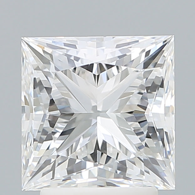 3.15 Carat Princess Shaped, Ideal Cut, E Color, VVS2 Clarity, IGI Certified Lab Grown Diamond