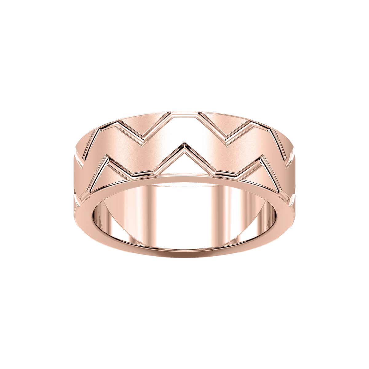 Storm 7.00mm Geometric Grooves Plain Metal Band