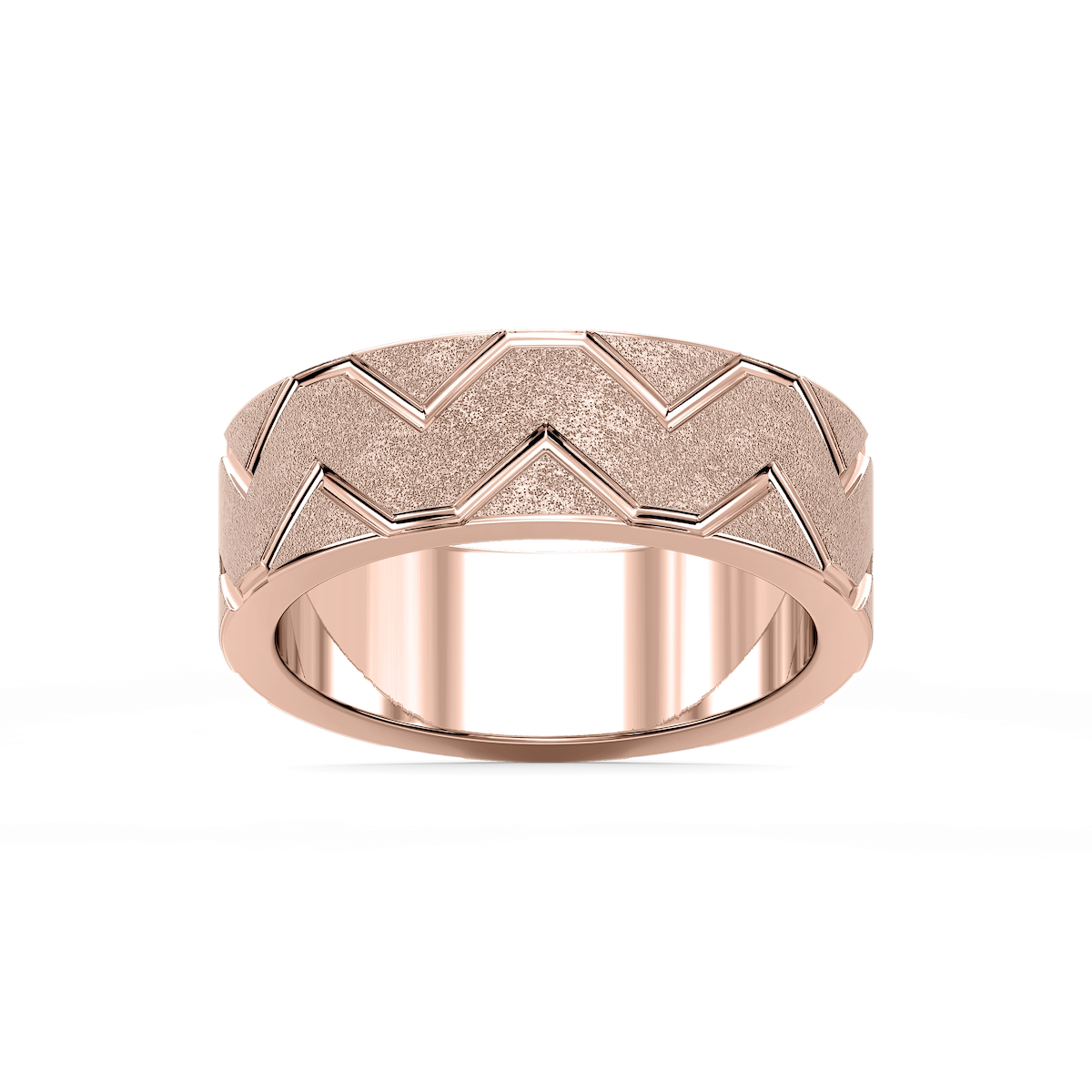 Storm 7.00mm Geometric Grooves Plain Metal Band
