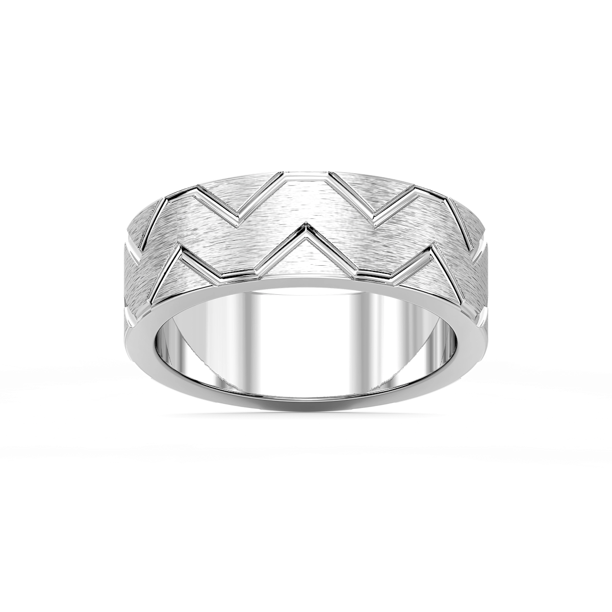 Storm 7.00mm Geometric Grooves Plain Metal Band