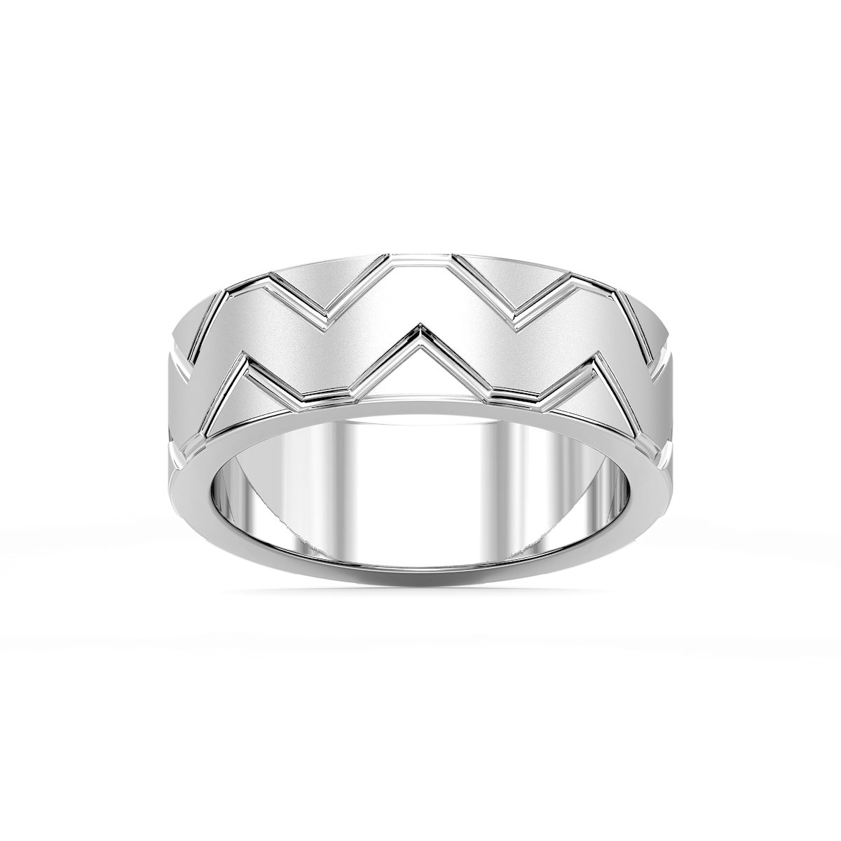 Storm 7.00mm Geometric Grooves Plain Metal Band