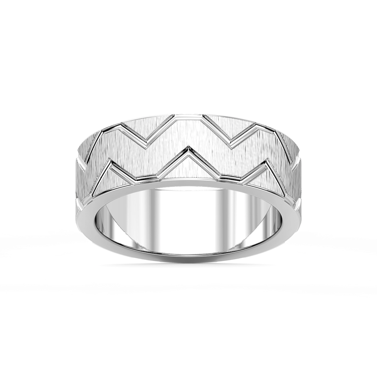 Storm 7.00mm Geometric Grooves Plain Metal Band