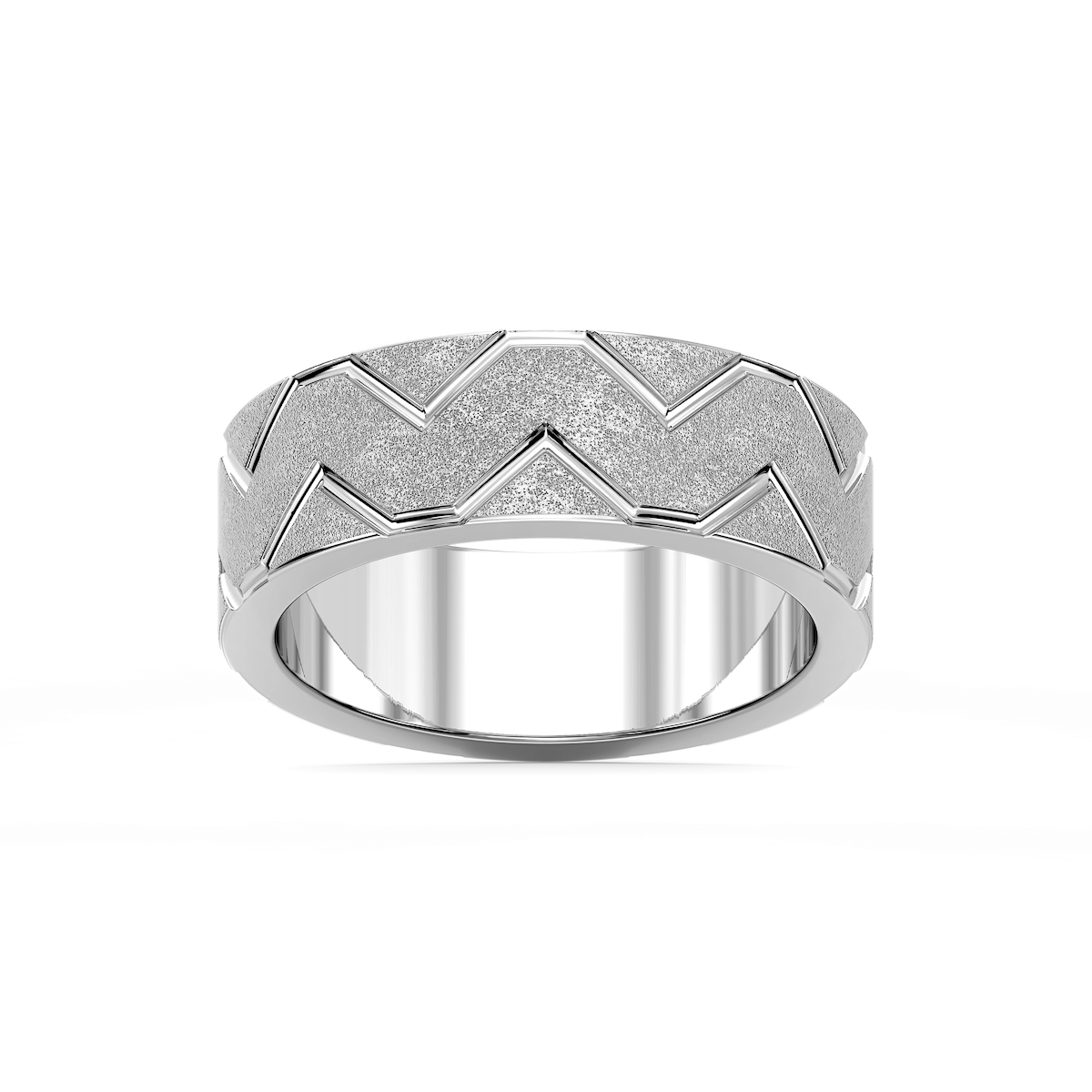 Storm 7.00mm Geometric Grooves Plain Metal Band