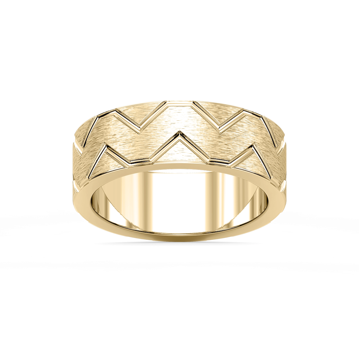 Storm 7.00mm Geometric Grooves Plain Metal Band