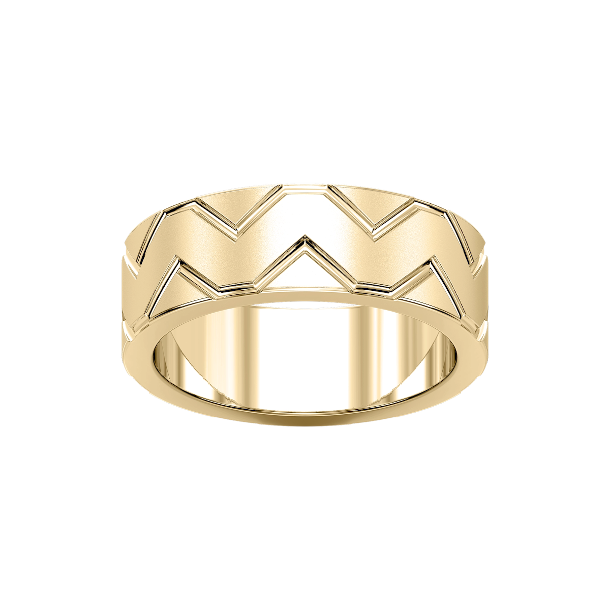 Storm 7.00mm Geometric Grooves Plain Metal Band