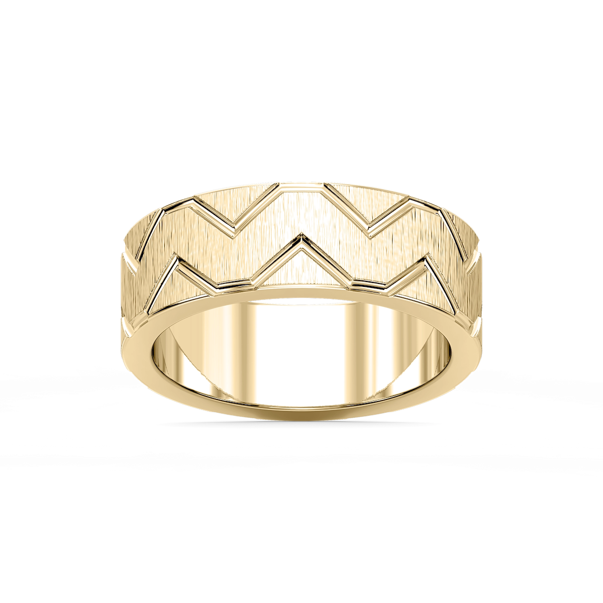 Storm 7.00mm Geometric Grooves Plain Metal Band