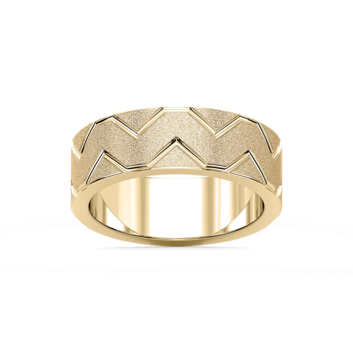 Storm 7.00mm Geometric Grooves Plain Metal Band