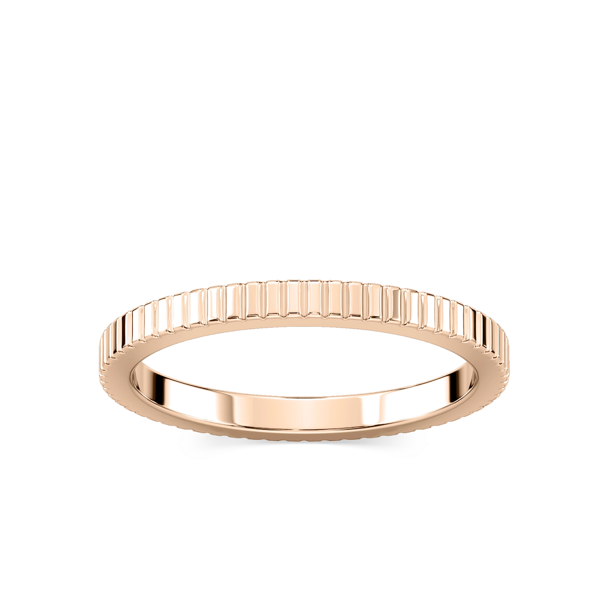 Suvi 2.00mm Fluted Plain Metal Band
