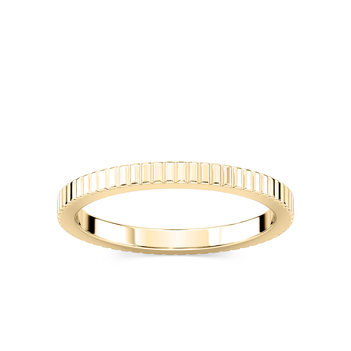 Suvi 2.00mm Fluted Plain Metal Band