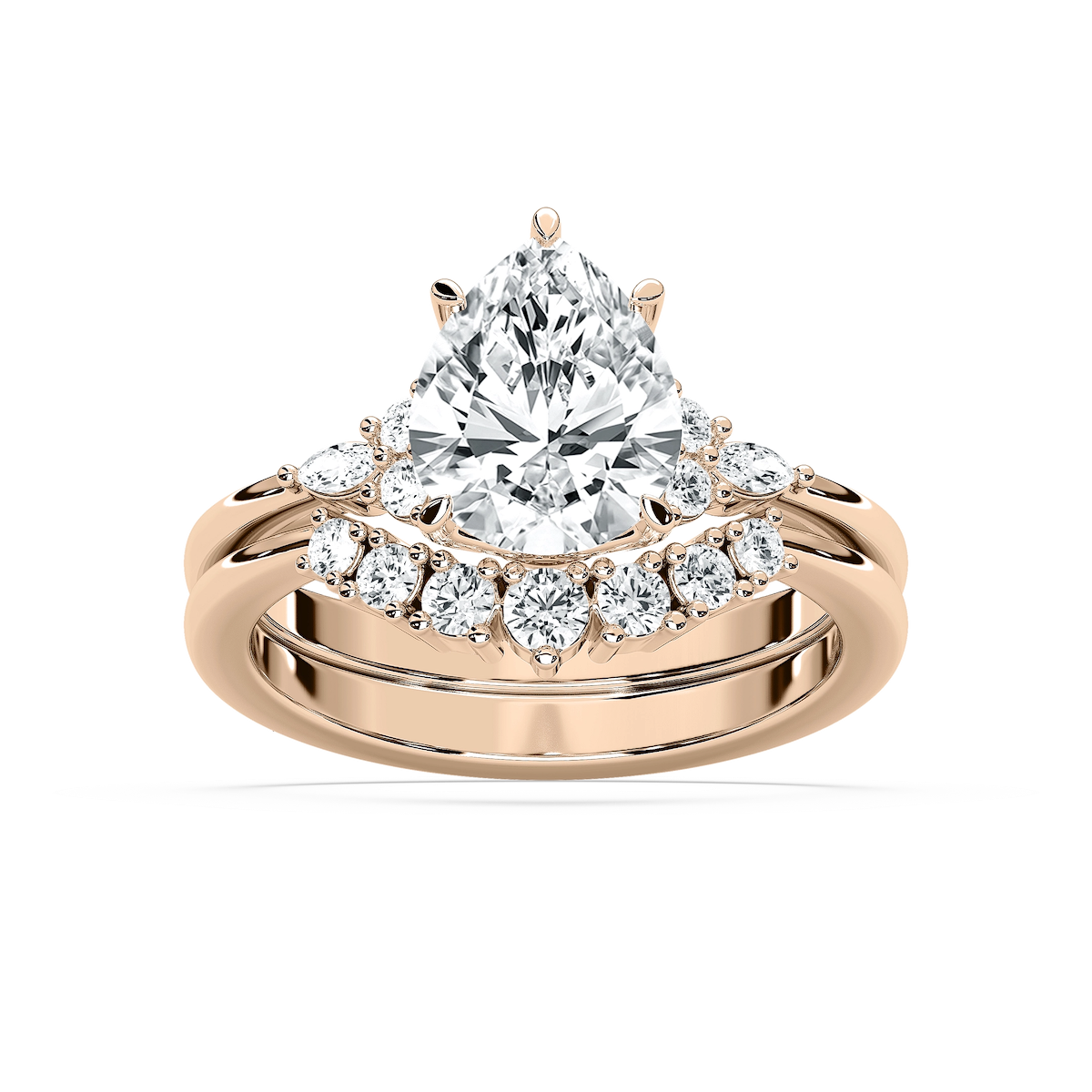 Talia 2 ⅞ ctw Pear Lab Grown Diamond Accented Wedding Set