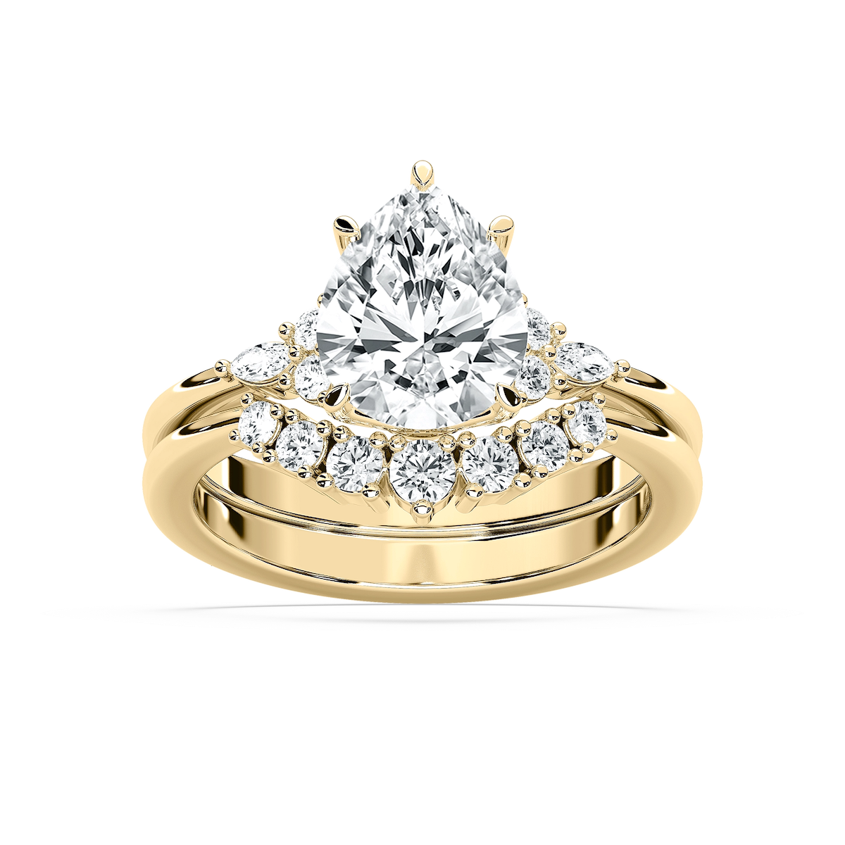 Talia 2 ⅞ ctw Pear Lab Grown Diamond Accented Wedding Set