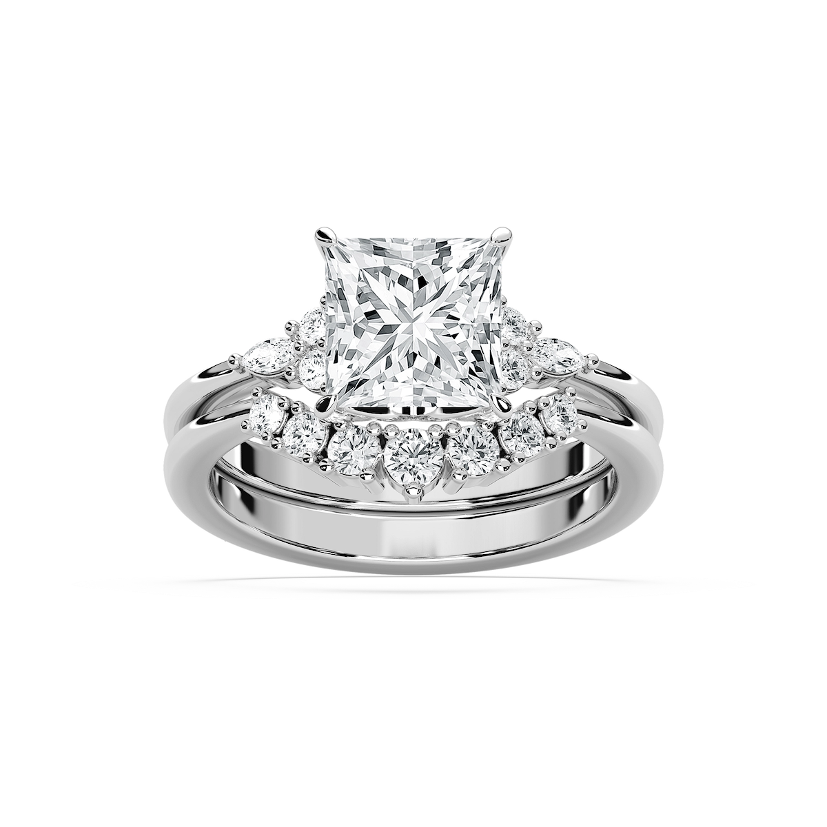 Talia 2 ⅞ ctw Princess Lab Grown Diamond Accented Wedding