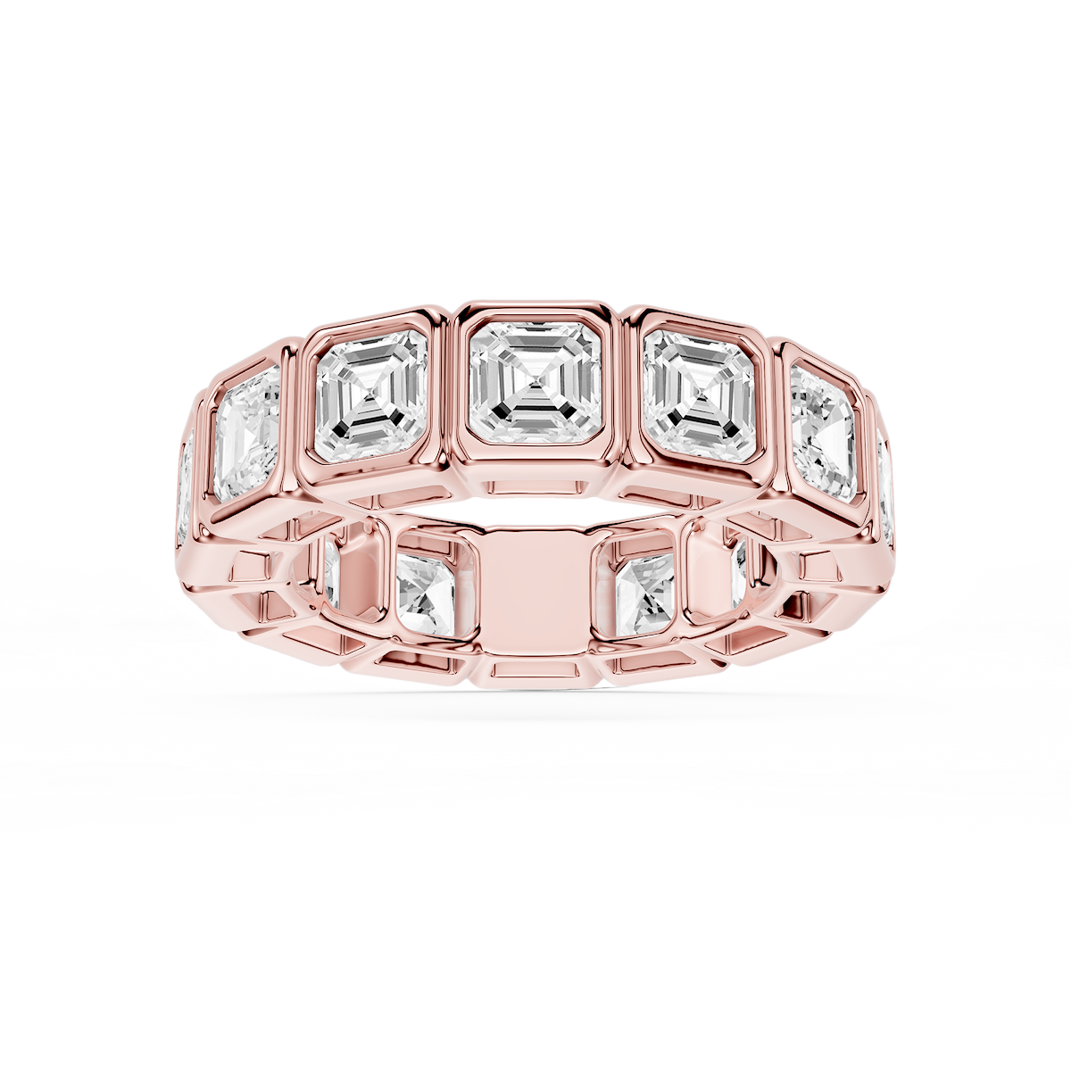 Tess Asscher Lab Grown Diamond Bezel Eternity Band