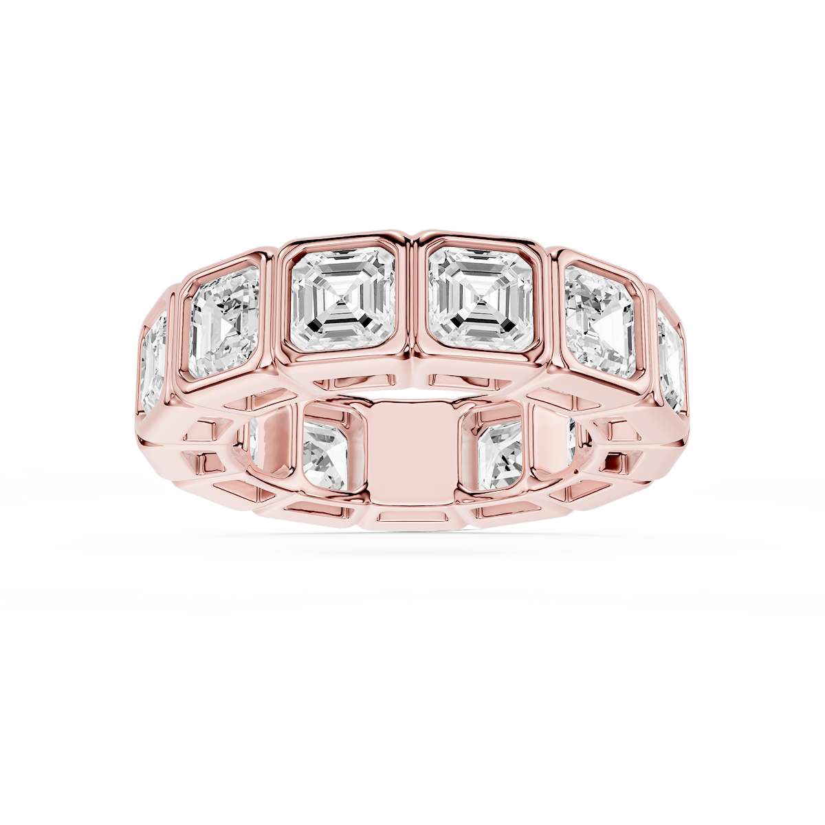Tess Asscher Lab Grown Diamond Bezel Eternity Band