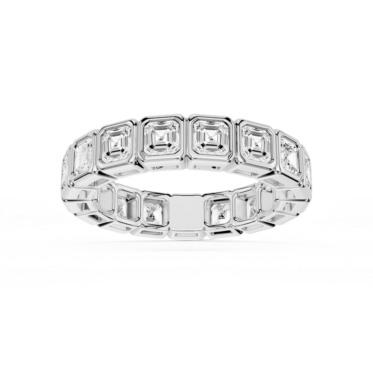 Tess Asscher Lab Grown Diamond Bezel Eternity Band