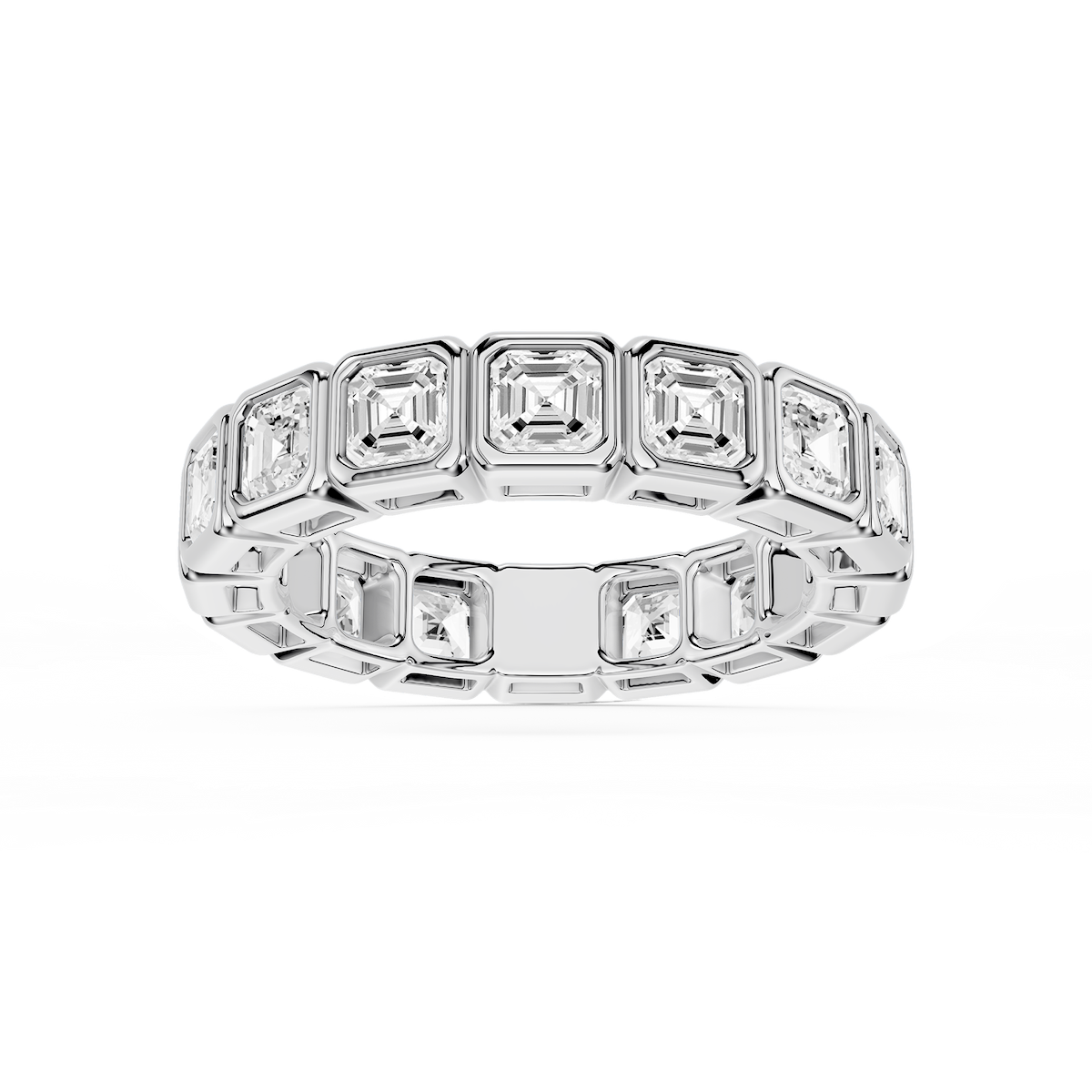 Tess Asscher Lab Grown Diamond Bezel Eternity Band